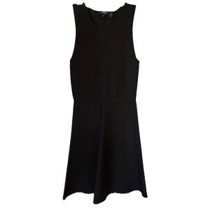 $395 Theory Womens Black Marled Sleeveless Fit & Flare Sweater Dress‎ P (00)
